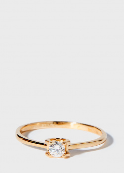 Золотое кольцо Zarina One Love с бриллиантом 0,14ct, фото