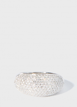 Широкое кольцо Zarina Sparkling Eyes с бриллиантовой дорожкой (1,16 ct), фото