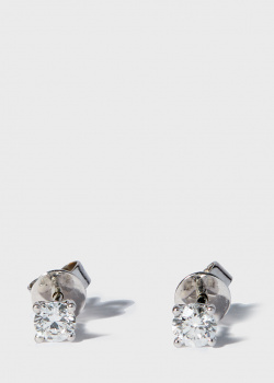 Сережки-пусети Zarina One Love з діамантами (0,48 ct), фото