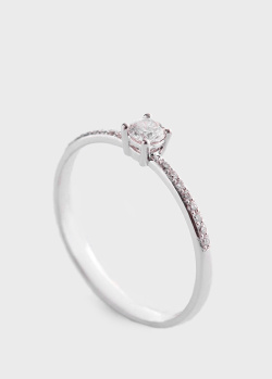 Помолвочное кольцо с белыми бриллиантами, фото