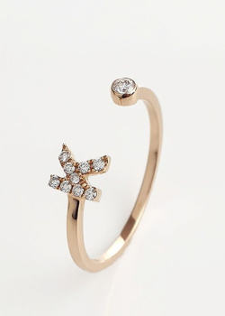 Перстень з діамантами Crivelli Light з літерою K, фото