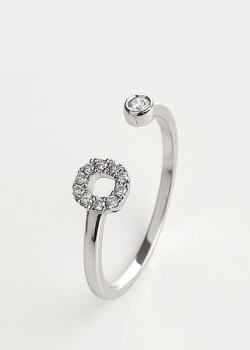 Перстень з білими діамантами Crivelli Light літера O, фото