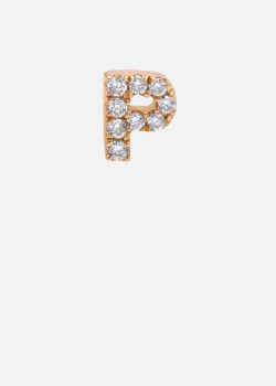 Моносерьга с бриллиантами Crivelli в виде буквы P, фото