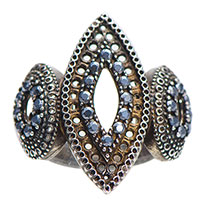 Серебряное кольцо Misis Bisanzio с топазом и фианитами, фото