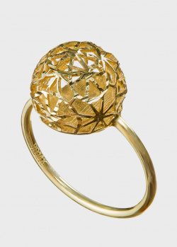 Кольцо Roberto Bravo Bigo из желтого золота, фото