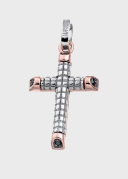Подвеска-крестик Zancan с черными бриллиантами, фото