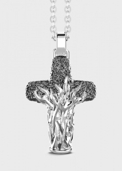 Ланцюжок із хрестиком Zancan Cosmopolitan із родованого срібла, фото