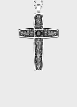 Ланцюжок з хрестиком Zancan Gotik з рельєфним візерунком, фото