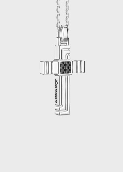 Срібний ланцюжок з хрестом Zancan Insignia зі шпинеллю, фото