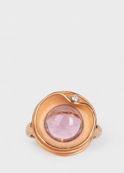 Золотое кольцо Annamaria Cammilli с розовым турмалином, фото