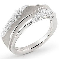 Перстень з білого золота Annamaria Cammilli Dune Gocce з діамантами., фото