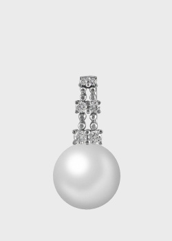 Цепочка с кулоном Lurie Jewelry с бриллиантами и жемчугом, фото
