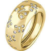 Кольцо из желтого золота с бриллиантами, фото