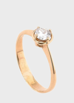Помолвочное кольцо из красного золота, фото