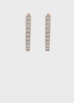 Золотые серьги Lurie Jewelry с бриллиантами, фото