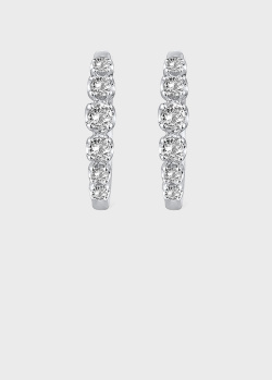 Сережки-кільця Lurie Jewelry із золота з діамантами, фото