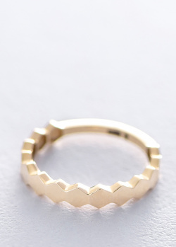 Фигурное кольцо из желтого золота, фото
