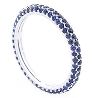 Кольцо с синими сапфирами, фото