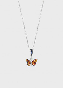 Кольє Roberto Bravo Monarch Butterfly з метеликом та сапфірами, фото