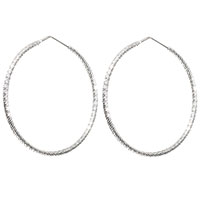 Срібні сережки-підвіски Fraboso з фактурою-спіраллю, фото