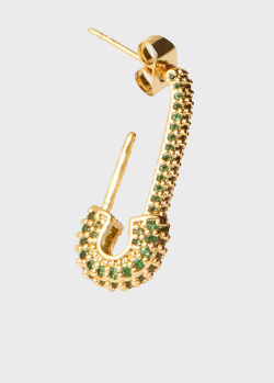 Сережки-шпилька Crystal Haze Pin Up Medium Emerald, фото