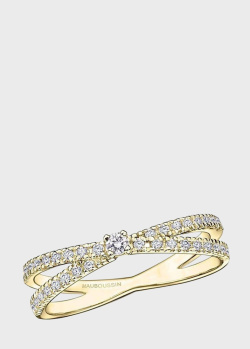 Двойное кольцо Mauboussin La Croisee Des Chemins с бриллиантами, фото