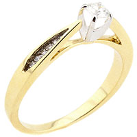 Кольцо из красного золота с белыми бриллиантами, фото