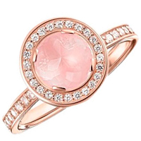 Кольцо Thomas Sabo с розовым кварцем, фото