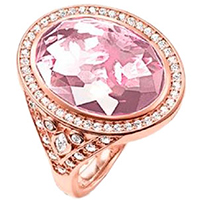Кольцо Thomas Sabo с розовым цирконом, фото