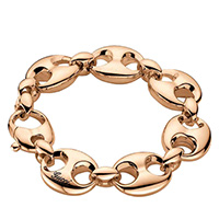 Ланцюговий браслет Gucci Marina Chain з рожевого золота з великими ланками, фото