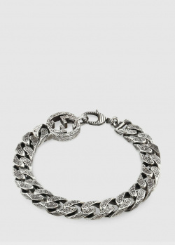 Широкий браслет-цепочка Gucci с филигранным узором, фото