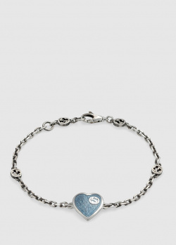 Срібний браслет Gucci Epilogue з підвіскою у формі серця, фото