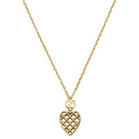 Ланцюжок із підвіскою у вигляді серця Gucci Diamantissima із жовтого золота, фото