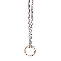 Ожерелье Gucci Ouroboros с серебряной цепочкой и золотым кольцом в виде змеи, фото