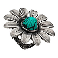 Серебряное кольцо Gucci GG Marmont в виде цветка и двумя сплетенными змеями, фото