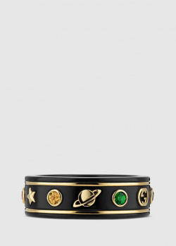 Широкое кольцо Gucci Icon с драгоценными камнями, фото