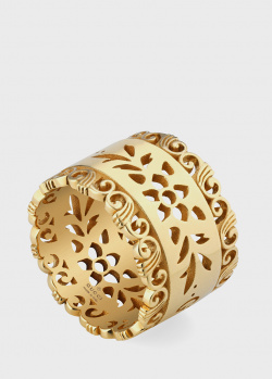 Золота каблучка Gucci Icon з різьбленим візерунком, фото