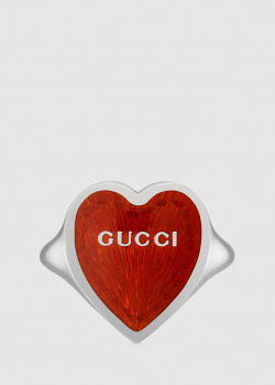 Каблучка з емаллю Gucci Epilogue у формі серця, фото
