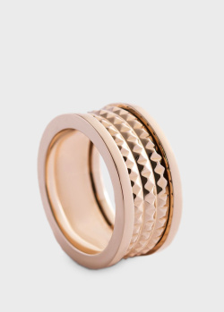 Широкое кольцо Gina из желтого золота, фото