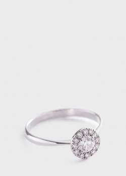 Золотое кольцо с бриллиантами 0.35ct, фото