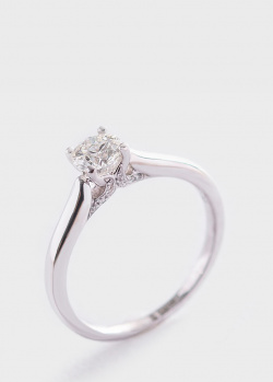 Золотое помолвочное кольцо с бриллиантами 0,56ct, фото