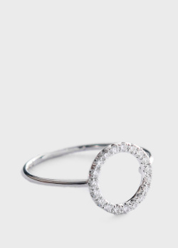 Золотое кольцо Круг с бриллиантами, фото