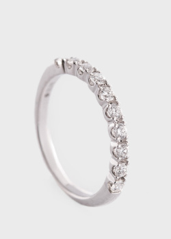Кольцо с бриллиантами в белом золоте, фото