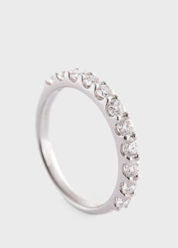 Золотое кольцо с дорожкой бриллиантов 0,88ct, фото