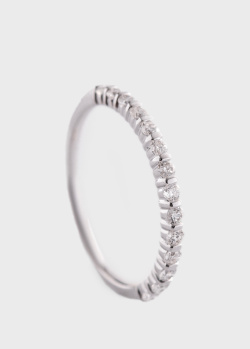 Золотое кольцо с дорожкой драгоценных камней, фото