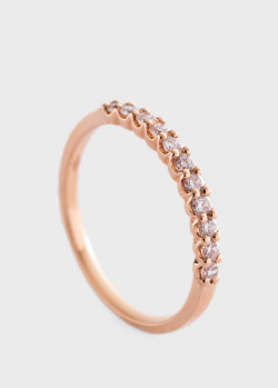 Кольцо с бриллиантами из красного золота, фото