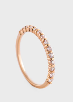 Кольцо с дорожкой бриллиантов из золота, фото