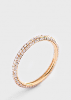 Кольцо дорожка с бриллиантовой россыпью, фото