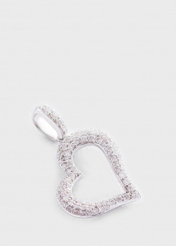 Підвіска у вигляді серця з діамантами 0.5ct, фото