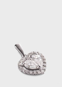 Підвіска з діамантами у формі серця, фото